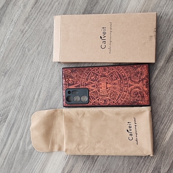 Carveit Wood Case for Galaxy Note20 Ultra Case [Hard Real Wood & Black Soft TPU] - Picture 9 of 9